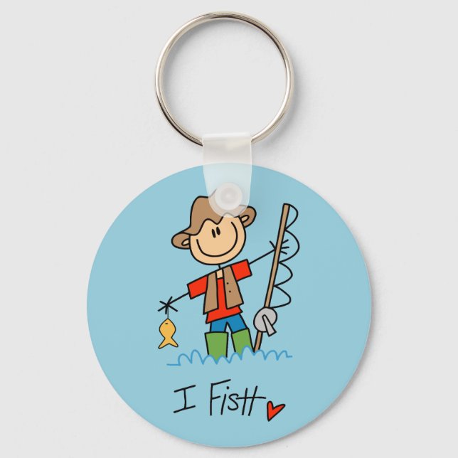 Chaveiro Stick Figure Pescador (Frente)