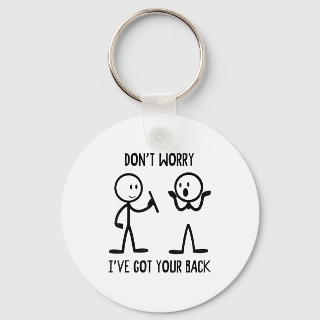 Chaveiro Stick Figures Funny Back Graphic Novelty Sarcastic (Frente)