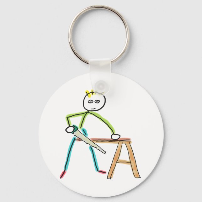 Chaveiro Stickman de Carpintaria (Frente)