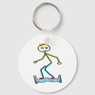 Chaveiro Stickman de Hoverboard