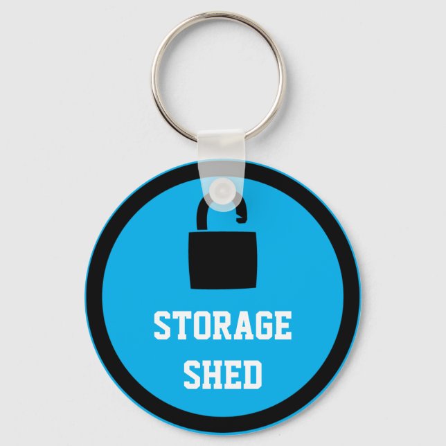 Chaveiro Storage Shed Blue Keychain (Frente)