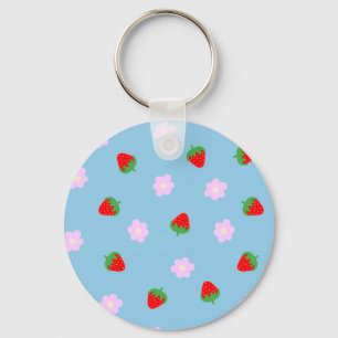 Chaveiro Strawberries & Flowers