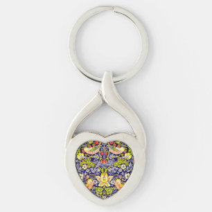 Chaveiro Strawberry Thef Birds William Morris