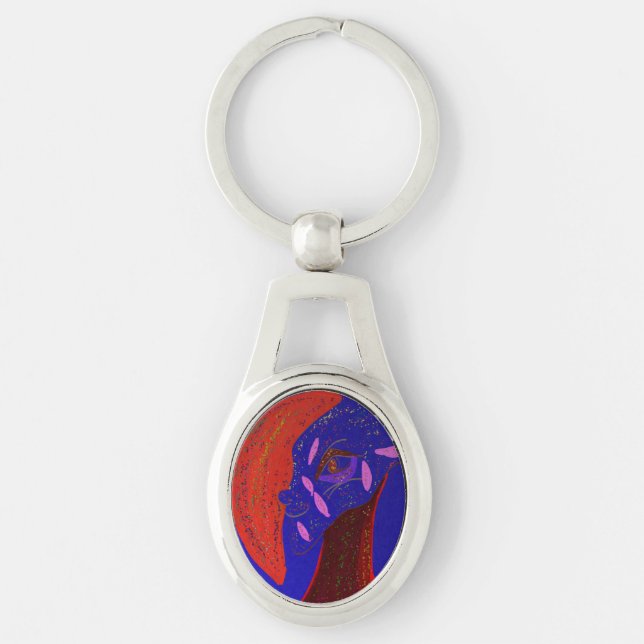 Chaveiro Strikingly Beautiful Creature Oval Metal Keychain (Frente)