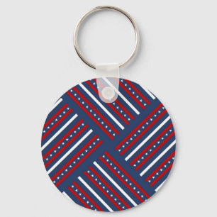 Chaveiro Stripes de Padrão Patriótico