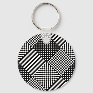 Chaveiro Stripes Verificar Bolinhas Mistura de Design de de