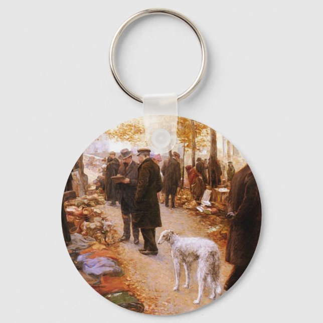 Chaveiro Stroll do Borzoi do outono (Frente)