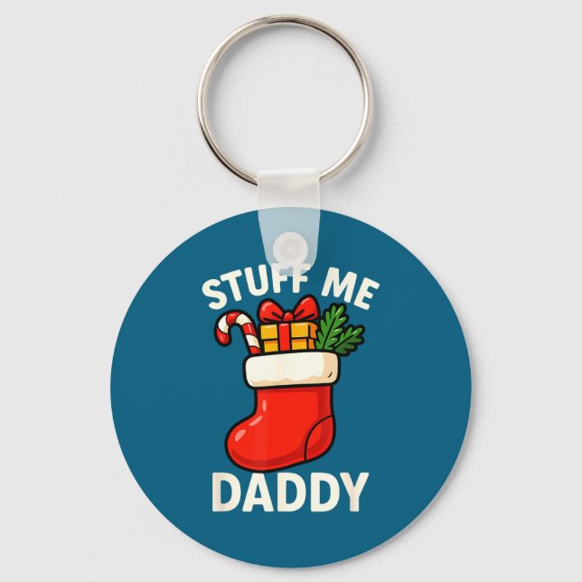 Chaveiro Stuff Me Daddy Christmas Stocking Naughty Christma (Frente)
