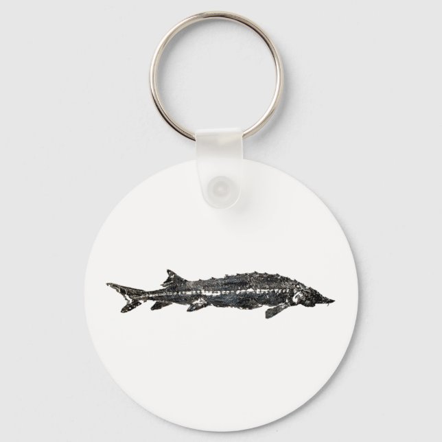 Chaveiro Sturgeon Branco Gyotaku-40-Item (Frente)