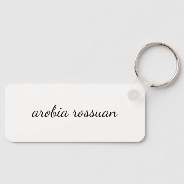 Chaveiro Stylish Monogram | White Script Personalized  (Frente)