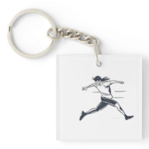 Stylized Silhouette of a Person Running Fast