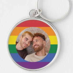 Chaveiro Sua Foto Bandeira Arco-Íris
