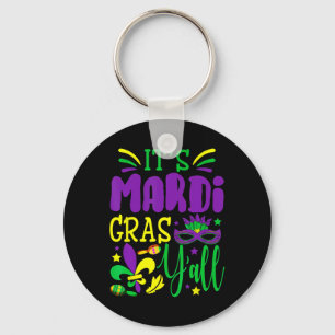Chaveiro Sua Máscara do Mardi Gras Yall Mardi Gras Party
