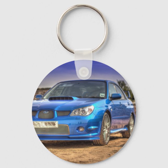 Chaveiro Subaru Impreza STi "Hawkeye" em azul (Frente)