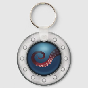 Chaveiro Submarine Porthole Deep Sea Creature Steampunk