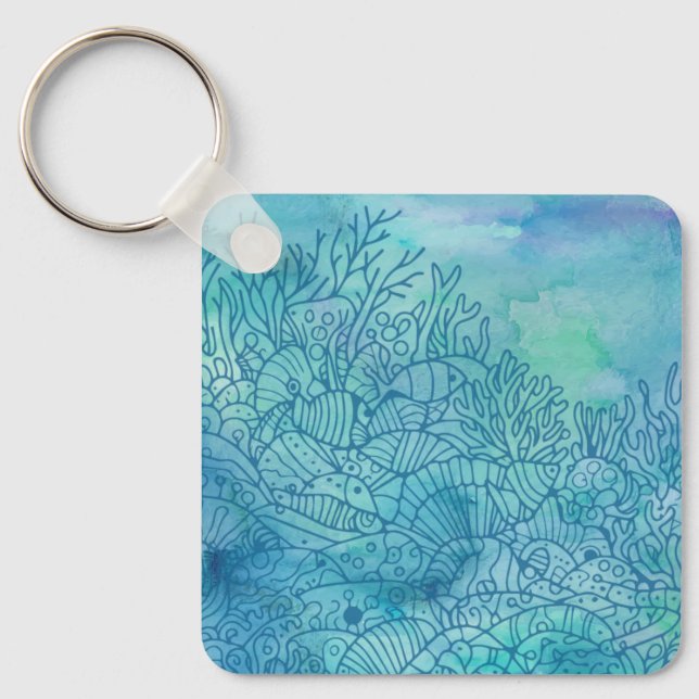 Chaveiro Submarino - Azul (Frente)