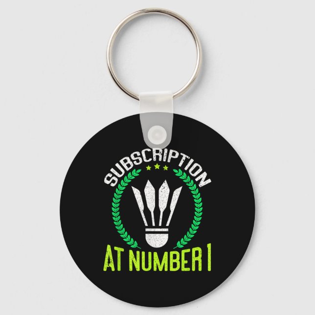Chaveiro Subscription At Number 1 Funny Badminton  (Frente)