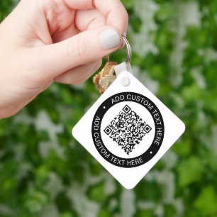 Chaveiro Substitua pelo seu próprio código QR ou imagem car