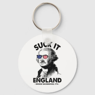 Chaveiro Suck It England Engraçado 4 De Julho George Washin