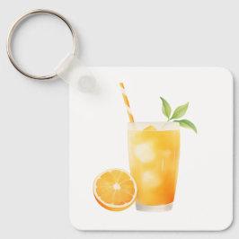 Chaveiro Suco de Laranja Aquarela