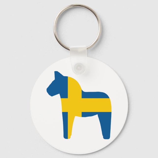 Chaveiro Suecia Flag Dala Horse (Frente)