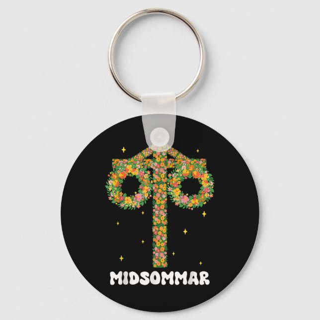 Chaveiro Suecia MidSummer Solstile Maypole Midsommar (Frente)