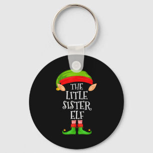 Chaveiro Suéter de Natal da Família Elfo Irmãzinha Elfa Tap