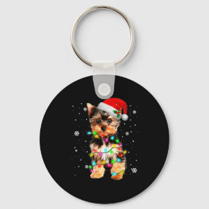 Chaveiro Suéter de Natal de árvore de cães Yorkie Xmas anim