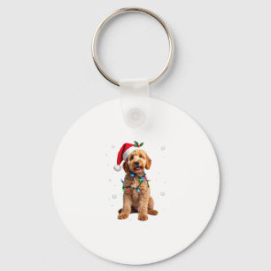 Chaveiro Suéter De Natal Do Cão Goldendoodle Árvore De Nata