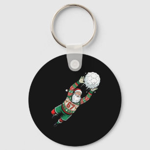 Chaveiro Suéter Feio de Natal do Goleiro de Futebol Santa 6