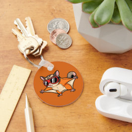 Chaveiro Sugar Glider Voador Com Óculos Vermelhos