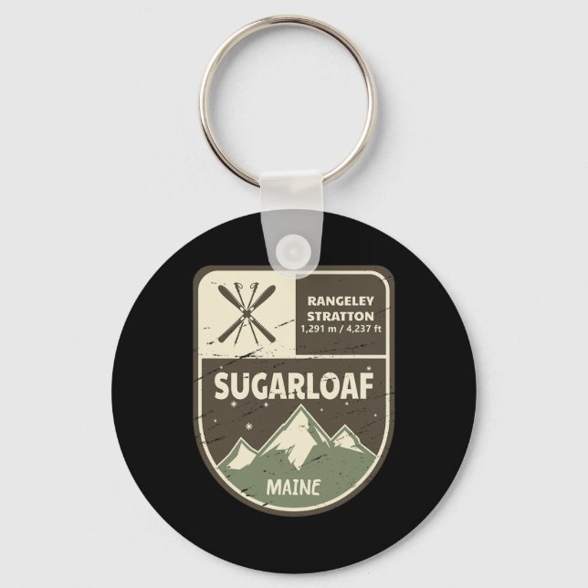 Chaveiro Sugarloaf Maine Skiing (Frente)