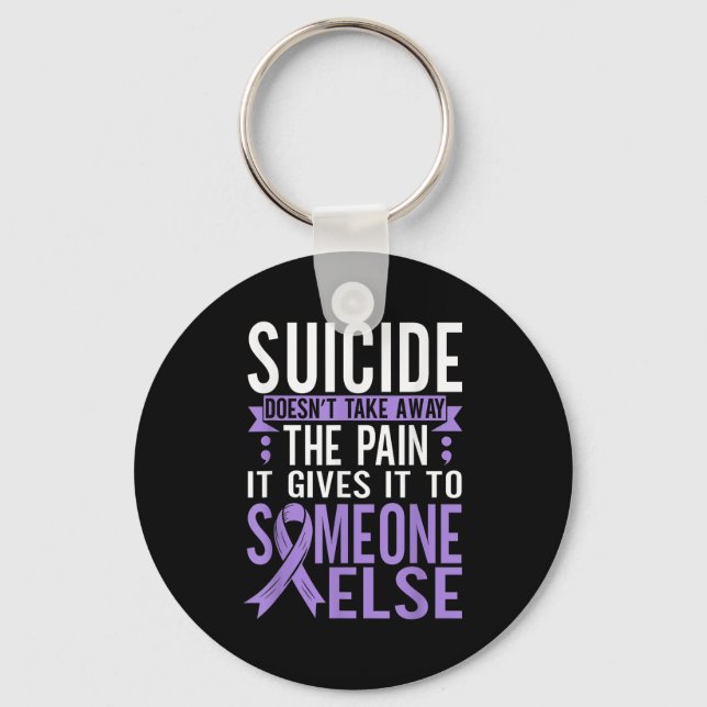 Chaveiro Suicide Awareness Suicide Prevention Suprt Survivo (Frente)