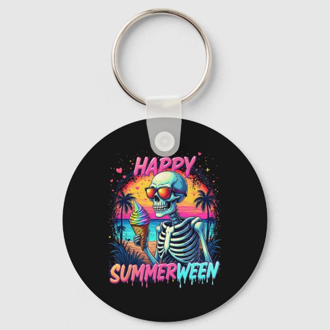 Chaveiro Summer Watermelon Jack-o-lantern Happy Summerberry (Frente)