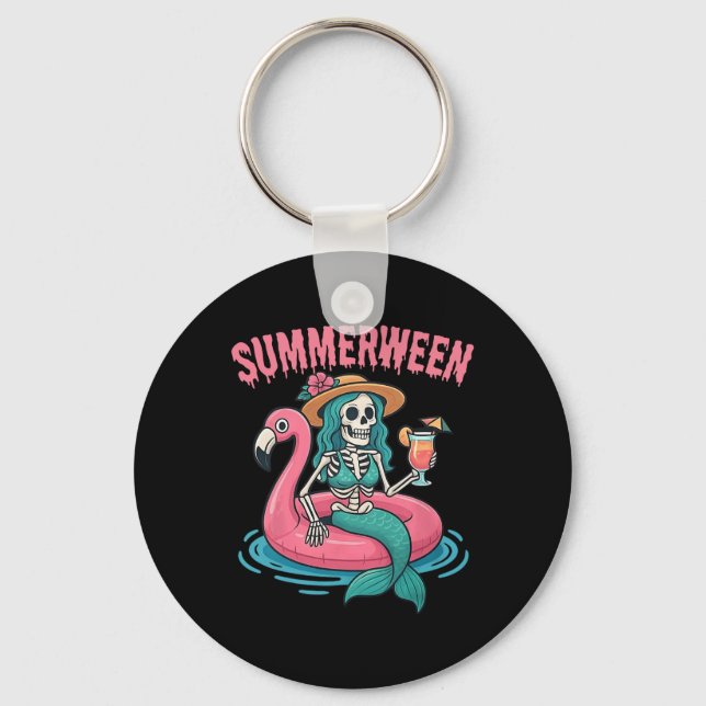 Chaveiro Summerentre Mermaid Skeleton Beach Flamingo Hallow (Frente)