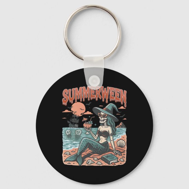 Chaveiro Summerentre Mermaid Skeleton Beach Flamingo Hallow (Frente)