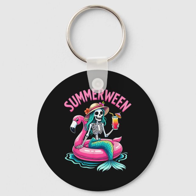 Chaveiro Summerentre Mermaid Skeleton Beach Flamingo Hallow (Frente)