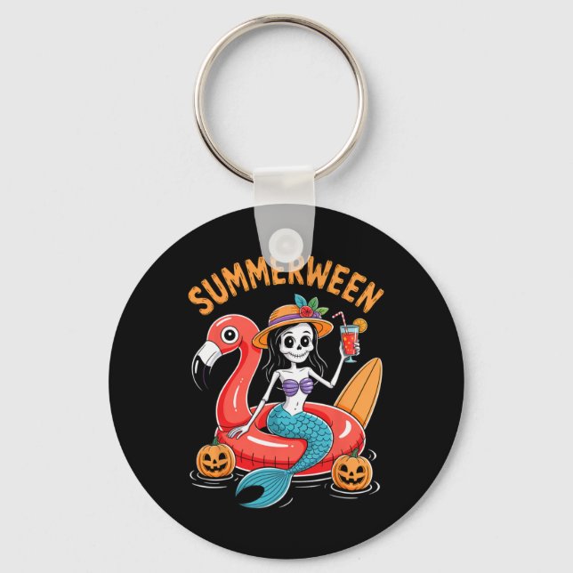 Chaveiro Summerentre Mermaid Skeleton Beach Flamingo Hallow (Frente)