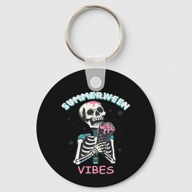 Chaveiro Summerentre Vibes Spooky Summer Pumpkin Clássico (Frente)