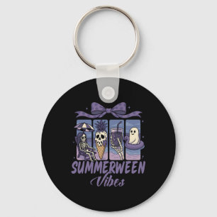 Chaveiro Summerween Vibes Skeleton Ghost Beach Party Hallow