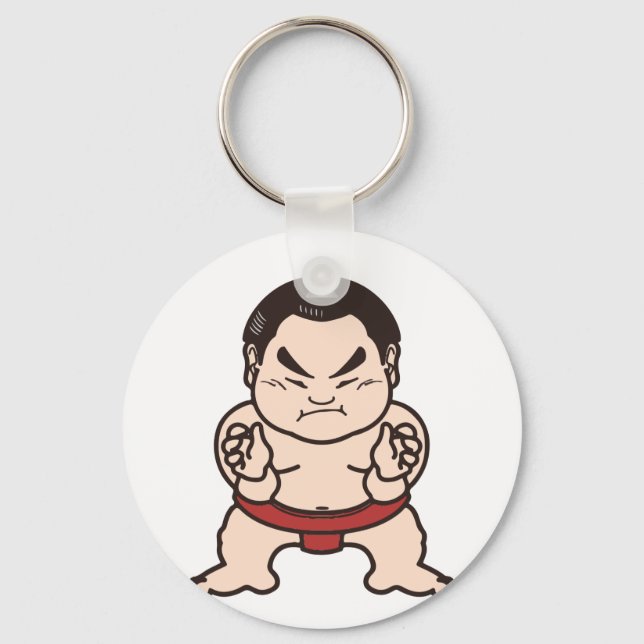Chaveiro Sumo Wrestler Cartoon Japan Luta (Frente)