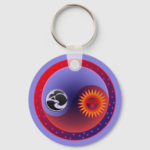 Chaveiro Sun e lua no equilíbrio