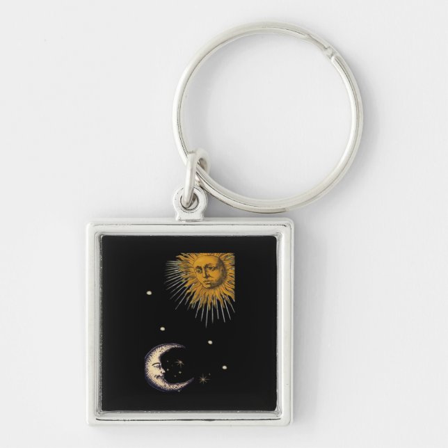 Chaveiro Sun e Moon 90s Whimsigoth Design (Frente)