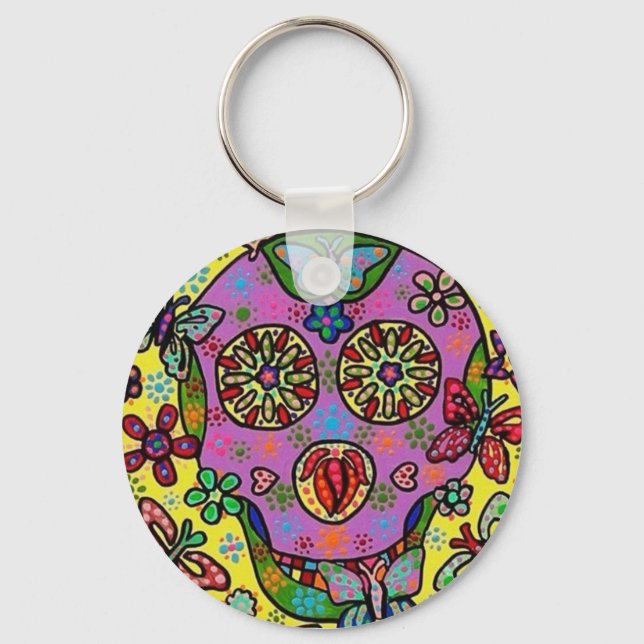Chaveiro Sun Flower Butterfly — Crânio (Frente)