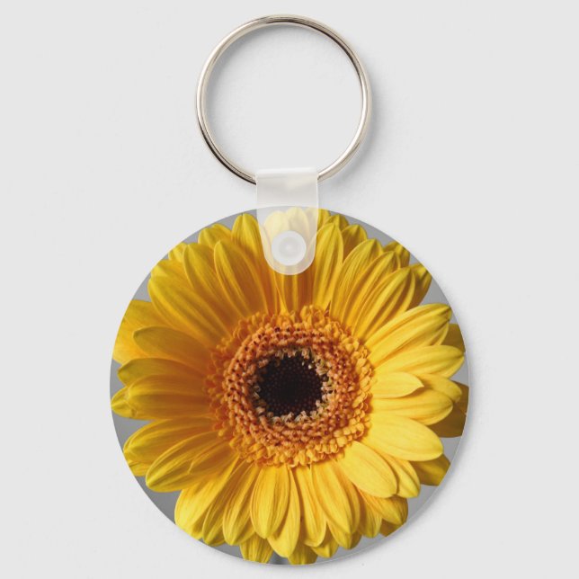 Chaveiro Sun Yellow Gerbera (Frente)