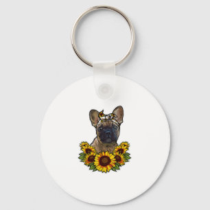 Chaveiro Sunflower Decor Frenchie Para Cachorro Ao Lover M