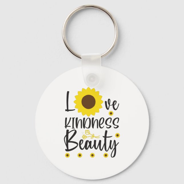Chaveiro Sunflower Lover | Beleza da bondade do amor (Frente)