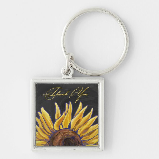 Chaveiro Sunflower Obrigado (Frente)