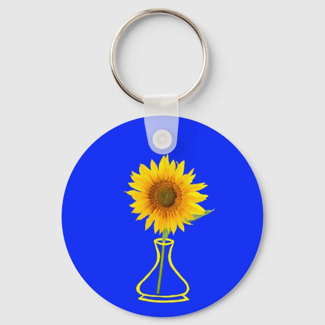 Chaveiro Sunflower Power Sunflower e Vase (Frente)