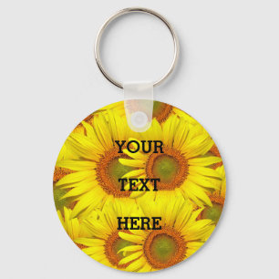 Chaveiro Sunflower Rustic Floral Summer Yellow Casamentos